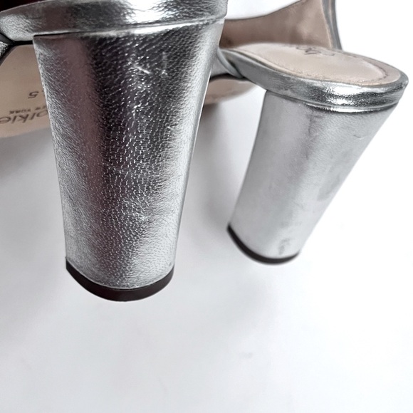 BOTKIER Women’s Hannah Metallic Silver Leather Pointed Mule Slip-on Size 5.5 - Picture 10 of 11